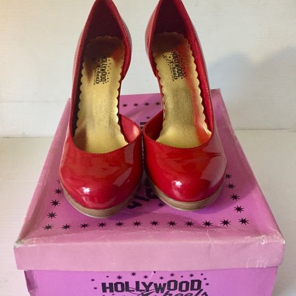 Hollywood Heels, Platform Shoes, red, Size 6.5 - Picture 7 of 7